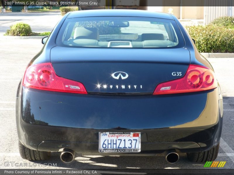 Black Obsidian / Stone Gray 2007 Infiniti G 35 Coupe