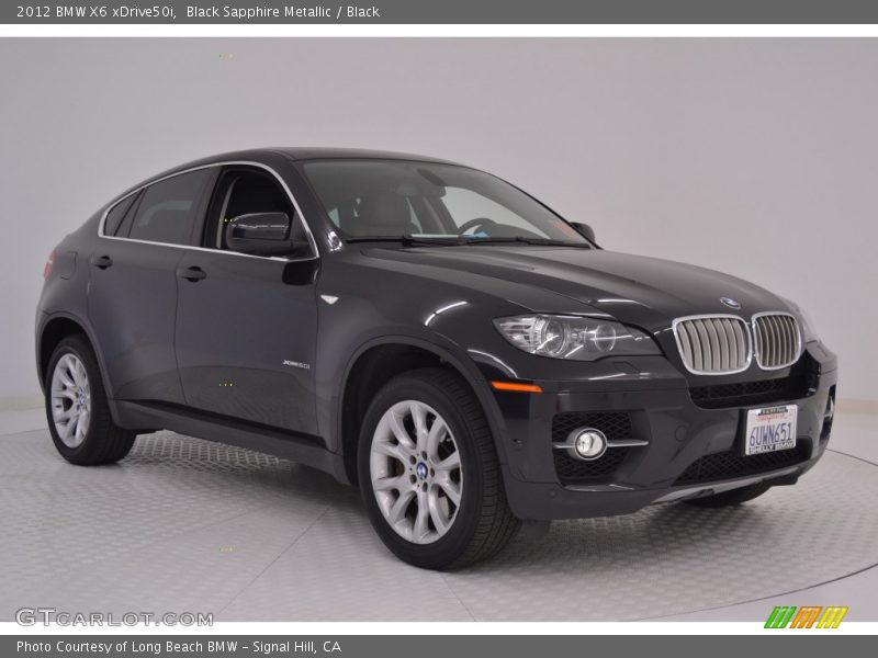 Black Sapphire Metallic / Black 2012 BMW X6 xDrive50i