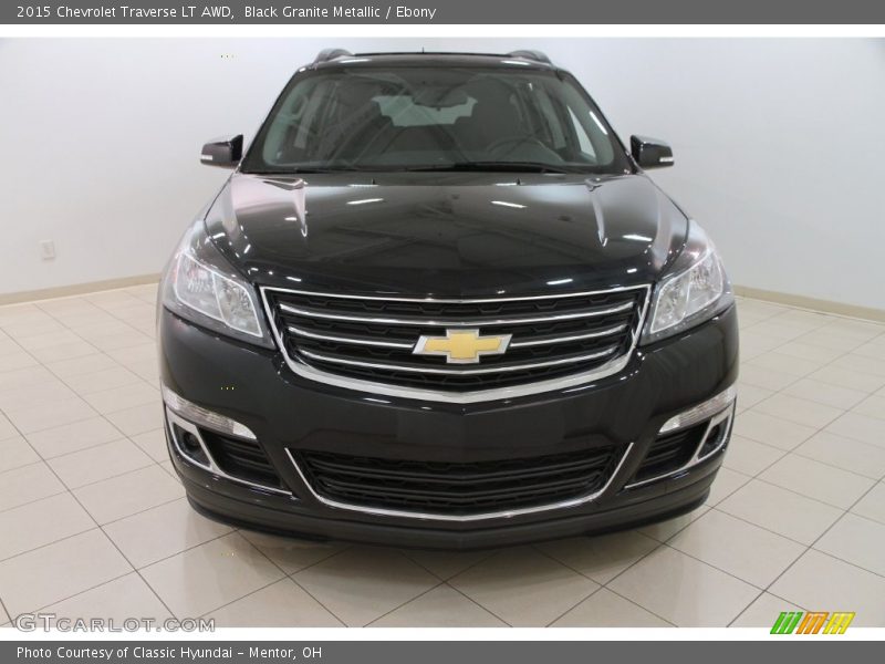 Black Granite Metallic / Ebony 2015 Chevrolet Traverse LT AWD