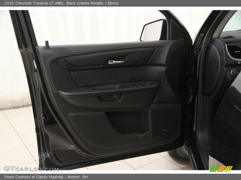 Black Granite Metallic / Ebony 2015 Chevrolet Traverse LT AWD
