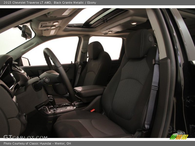 Black Granite Metallic / Ebony 2015 Chevrolet Traverse LT AWD