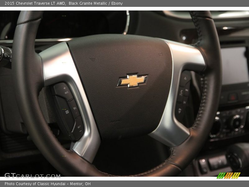 Black Granite Metallic / Ebony 2015 Chevrolet Traverse LT AWD
