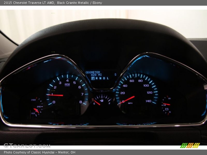 Black Granite Metallic / Ebony 2015 Chevrolet Traverse LT AWD