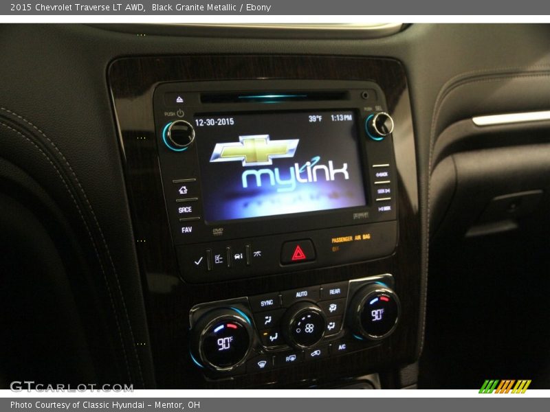 Black Granite Metallic / Ebony 2015 Chevrolet Traverse LT AWD