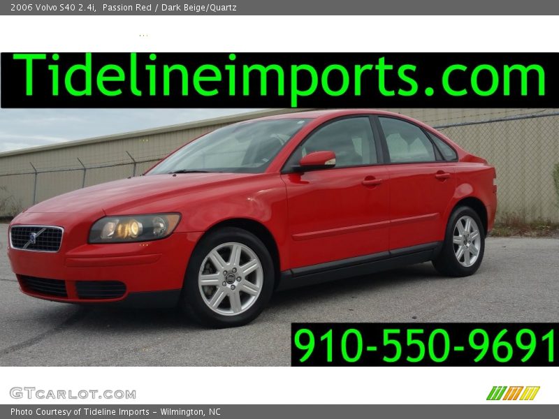 Passion Red / Dark Beige/Quartz 2006 Volvo S40 2.4i