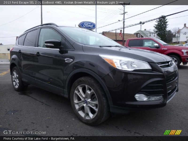 Kodiak Brown Metallic / Medium Light Stone 2013 Ford Escape SEL 2.0L EcoBoost 4WD