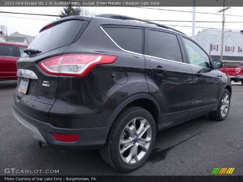 Kodiak Brown Metallic / Medium Light Stone 2013 Ford Escape SEL 2.0L EcoBoost 4WD