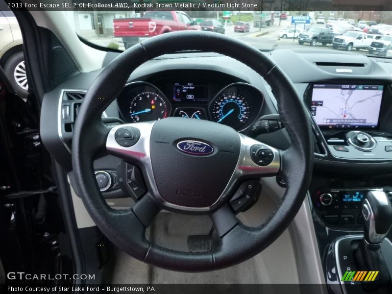 Kodiak Brown Metallic / Medium Light Stone 2013 Ford Escape SEL 2.0L EcoBoost 4WD