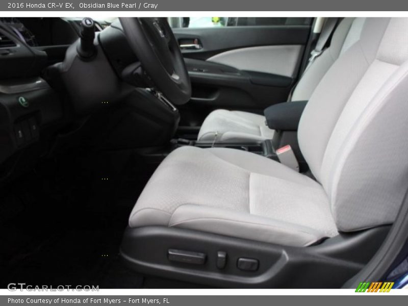 Obsidian Blue Pearl / Gray 2016 Honda CR-V EX