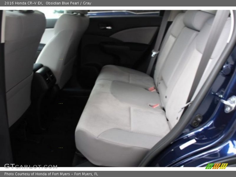 Obsidian Blue Pearl / Gray 2016 Honda CR-V EX