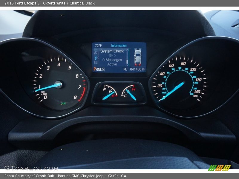 Oxford White / Charcoal Black 2015 Ford Escape S