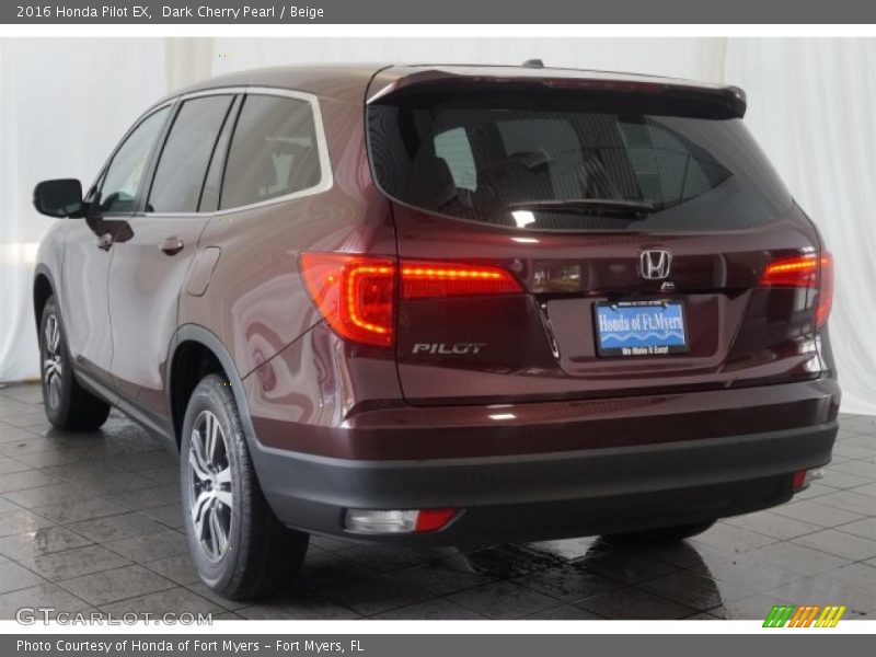 Dark Cherry Pearl / Beige 2016 Honda Pilot EX