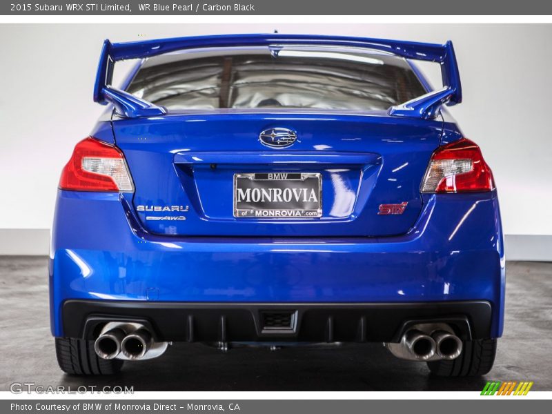 WR Blue Pearl / Carbon Black 2015 Subaru WRX STI Limited