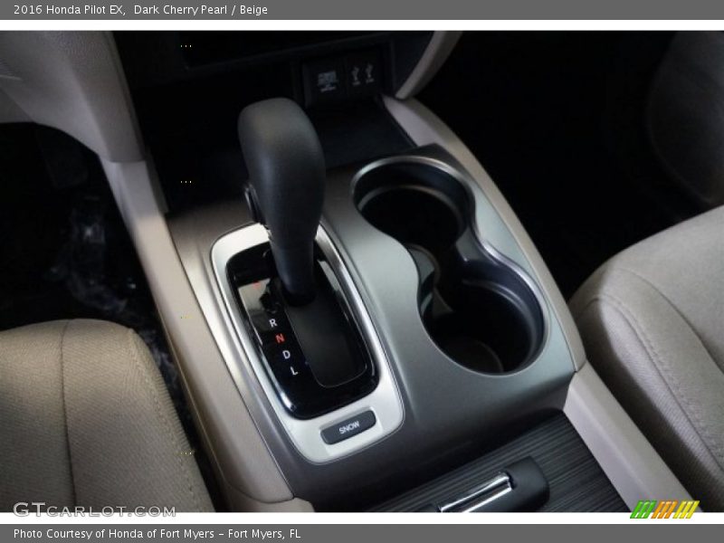 Dark Cherry Pearl / Beige 2016 Honda Pilot EX