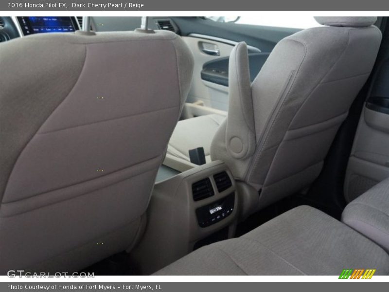 Dark Cherry Pearl / Beige 2016 Honda Pilot EX