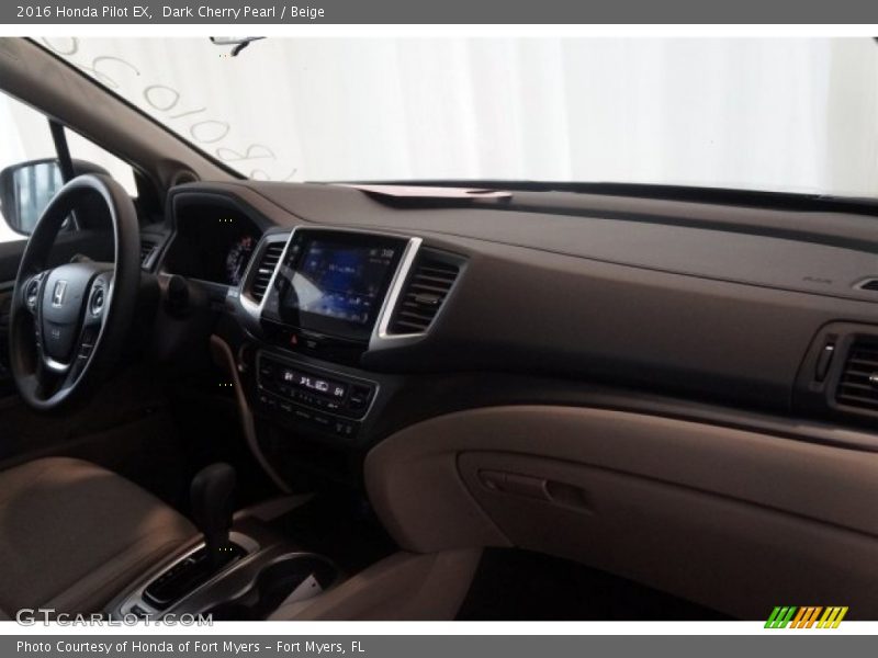 Dark Cherry Pearl / Beige 2016 Honda Pilot EX