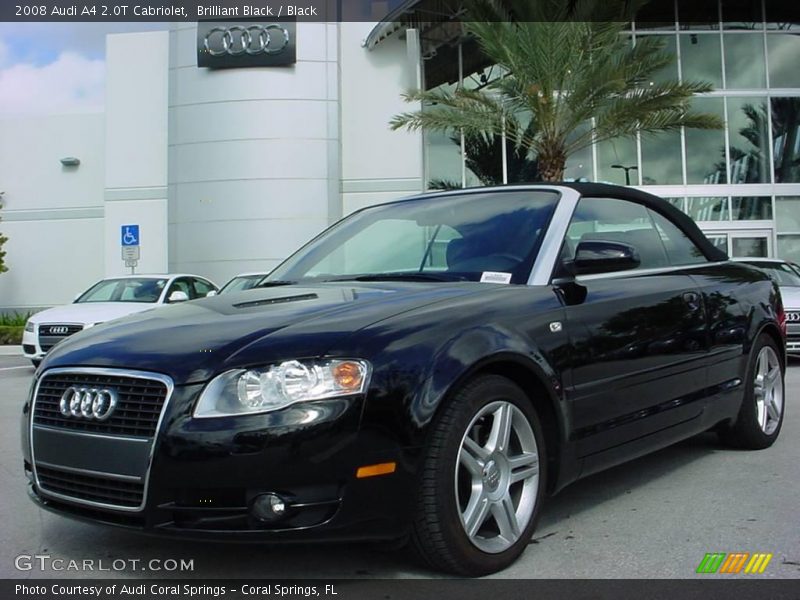 Brilliant Black / Black 2008 Audi A4 2.0T Cabriolet