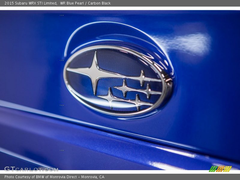 WR Blue Pearl / Carbon Black 2015 Subaru WRX STI Limited