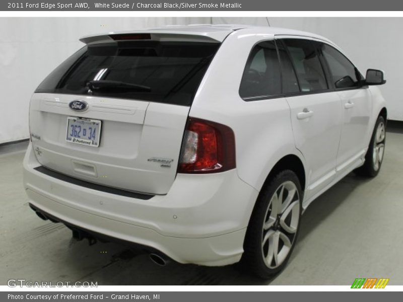 White Suede / Charcoal Black/Silver Smoke Metallic 2011 Ford Edge Sport AWD