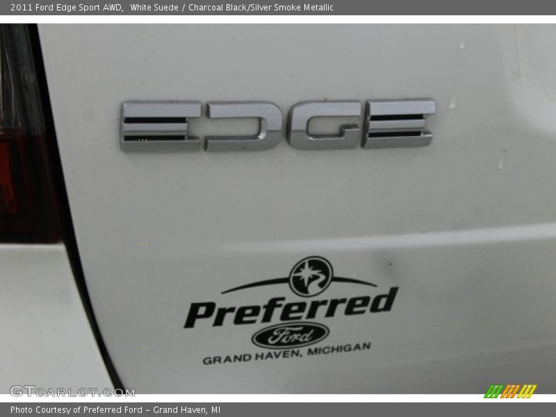 White Suede / Charcoal Black/Silver Smoke Metallic 2011 Ford Edge Sport AWD