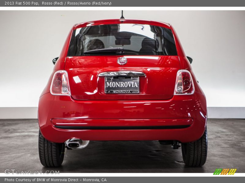 Rosso (Red) / Rosso/Avorio (Red/Ivory) 2013 Fiat 500 Pop