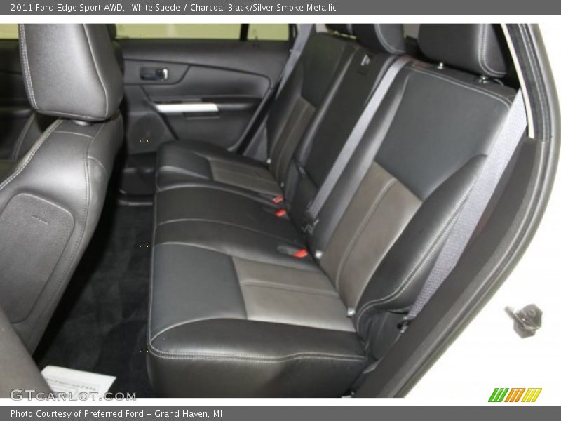 White Suede / Charcoal Black/Silver Smoke Metallic 2011 Ford Edge Sport AWD