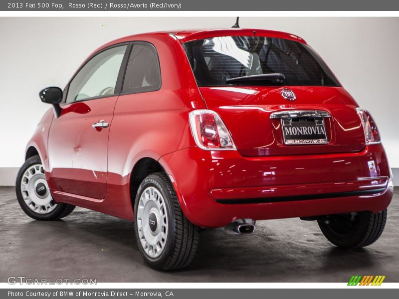 Rosso (Red) / Rosso/Avorio (Red/Ivory) 2013 Fiat 500 Pop