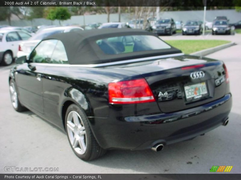 Brilliant Black / Black 2008 Audi A4 2.0T Cabriolet