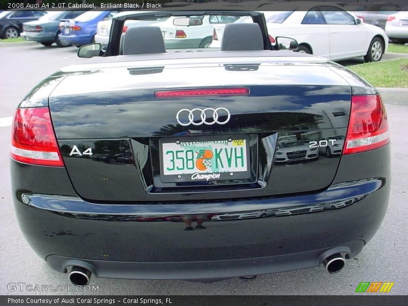 Brilliant Black / Black 2008 Audi A4 2.0T Cabriolet
