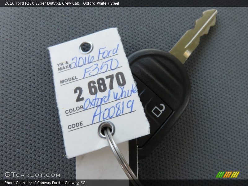 Oxford White / Steel 2016 Ford F250 Super Duty XL Crew Cab