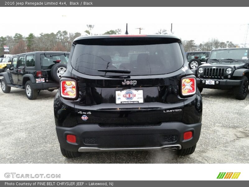Black / Black 2016 Jeep Renegade Limited 4x4
