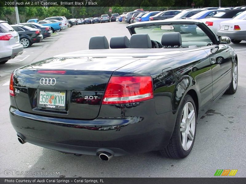 Brilliant Black / Black 2008 Audi A4 2.0T Cabriolet
