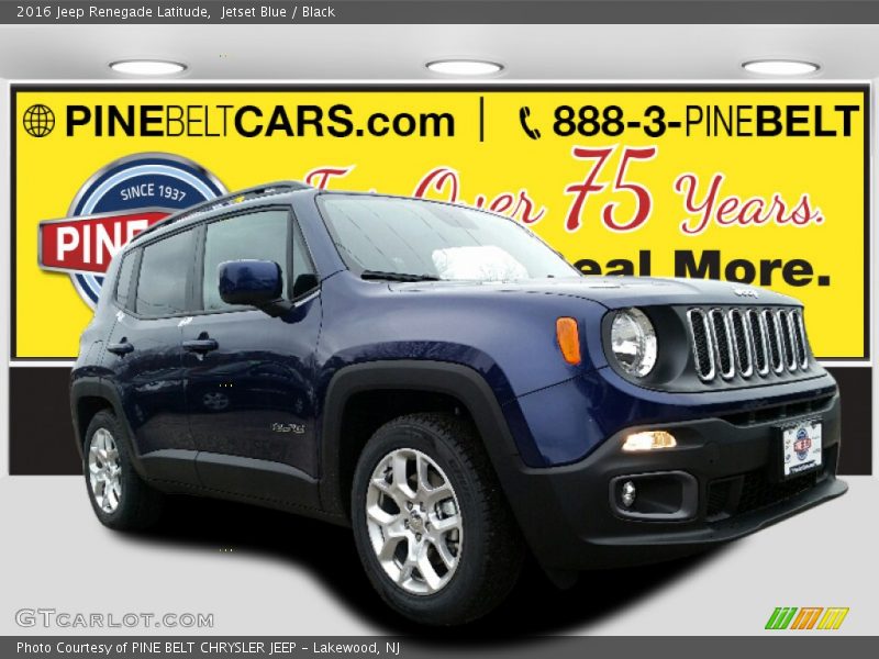 Jetset Blue / Black 2016 Jeep Renegade Latitude