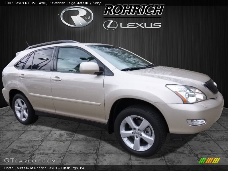 Savannah Beige Metallic / Ivory 2007 Lexus RX 350 AWD