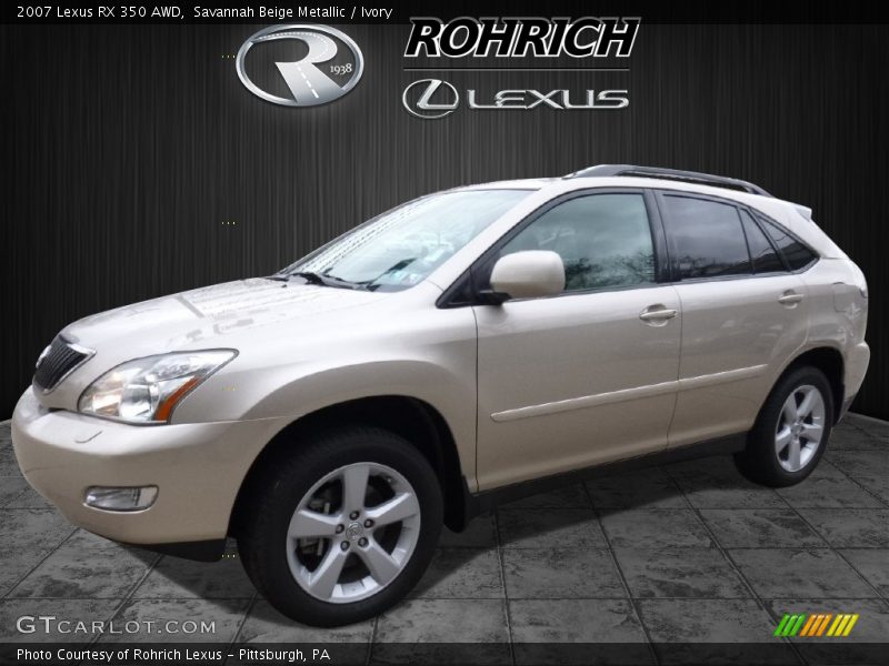 Savannah Beige Metallic / Ivory 2007 Lexus RX 350 AWD