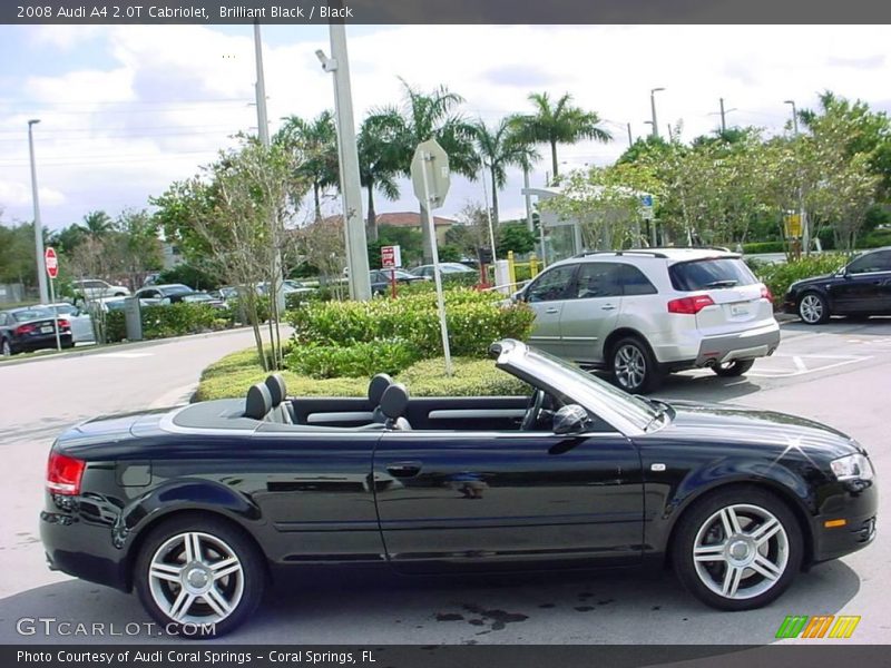 Brilliant Black / Black 2008 Audi A4 2.0T Cabriolet
