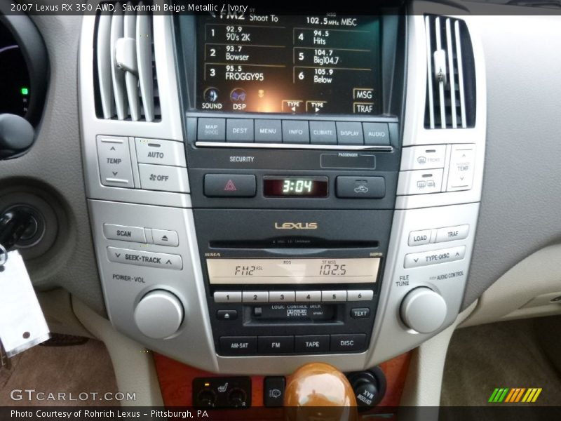 Savannah Beige Metallic / Ivory 2007 Lexus RX 350 AWD