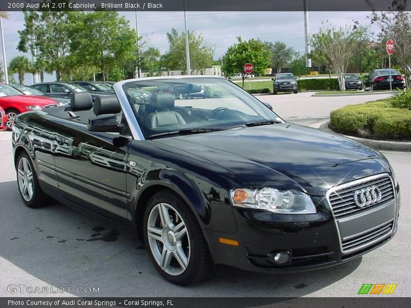 Brilliant Black / Black 2008 Audi A4 2.0T Cabriolet