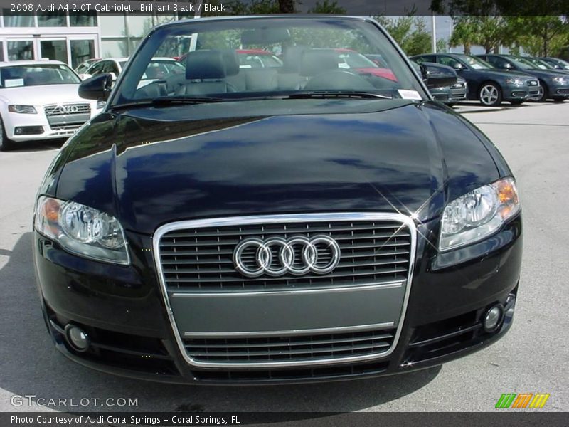 Brilliant Black / Black 2008 Audi A4 2.0T Cabriolet