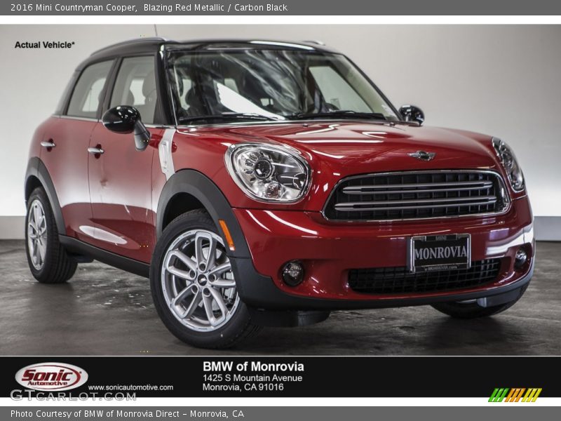 Blazing Red Metallic / Carbon Black 2016 Mini Countryman Cooper