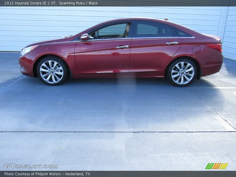 Sparkling Ruby / Black 2013 Hyundai Sonata SE 2.0T