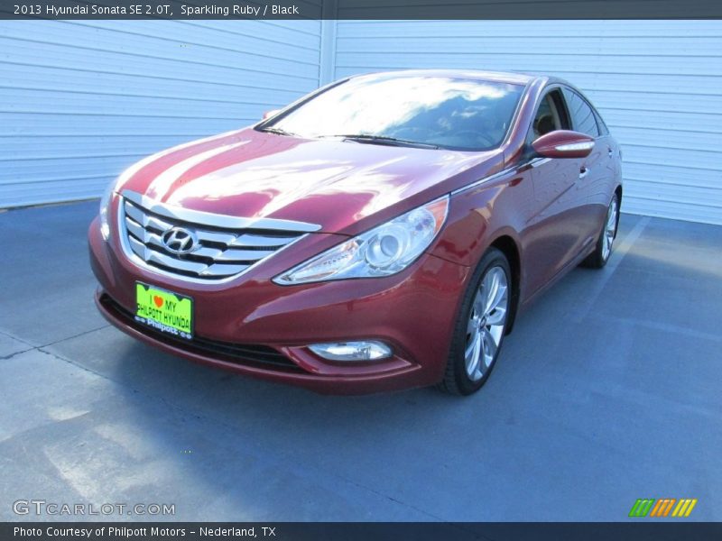 Sparkling Ruby / Black 2013 Hyundai Sonata SE 2.0T