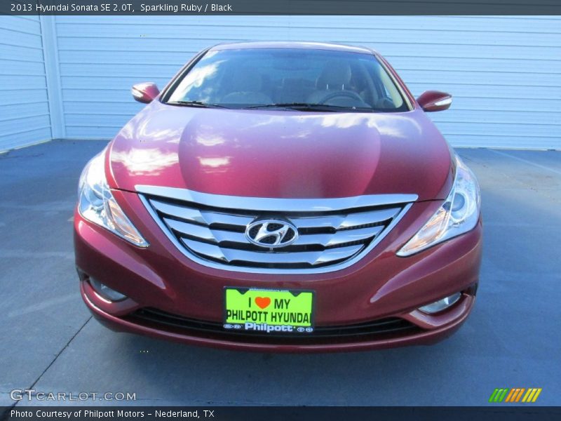 Sparkling Ruby / Black 2013 Hyundai Sonata SE 2.0T