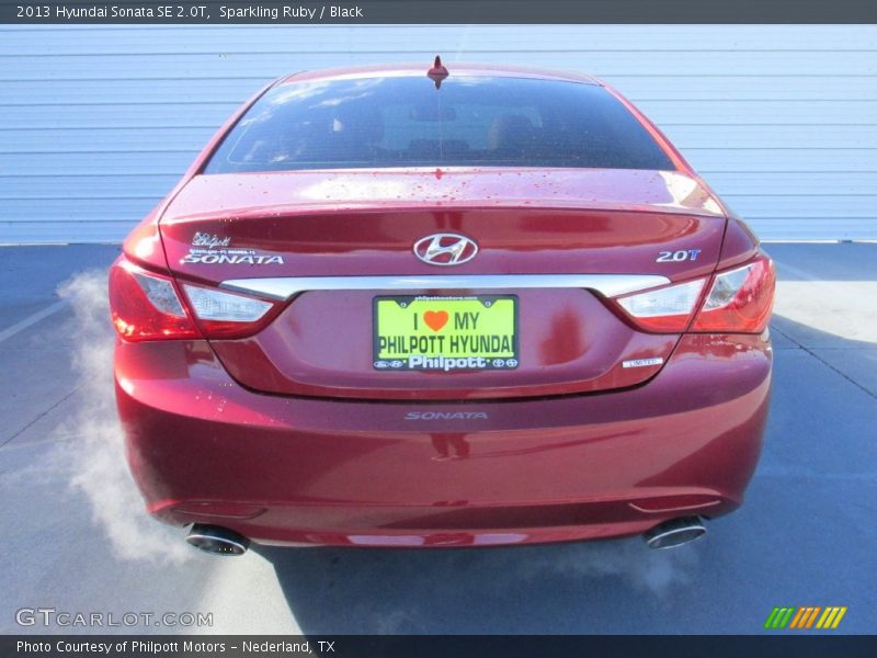 Sparkling Ruby / Black 2013 Hyundai Sonata SE 2.0T