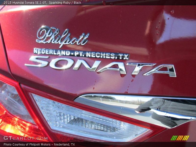 Sparkling Ruby / Black 2013 Hyundai Sonata SE 2.0T