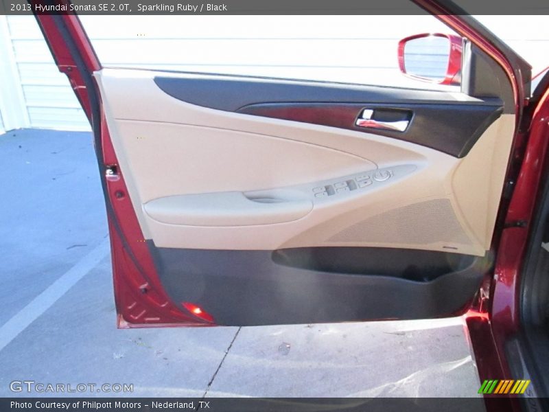 Sparkling Ruby / Black 2013 Hyundai Sonata SE 2.0T
