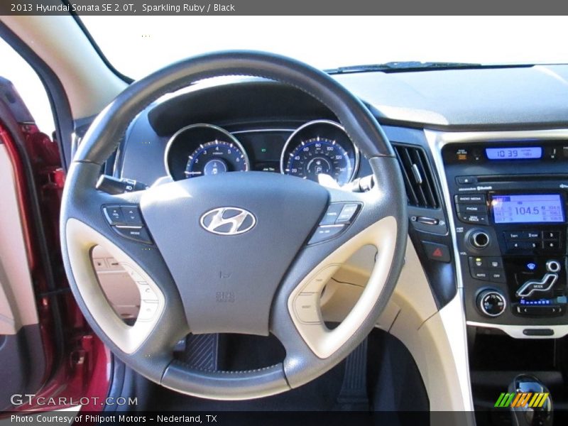Sparkling Ruby / Black 2013 Hyundai Sonata SE 2.0T