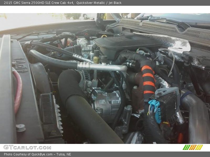 Quicksilver Metallic / Jet Black 2015 GMC Sierra 2500HD SLE Crew Cab 4x4