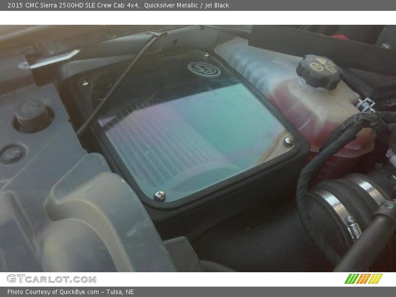 Quicksilver Metallic / Jet Black 2015 GMC Sierra 2500HD SLE Crew Cab 4x4