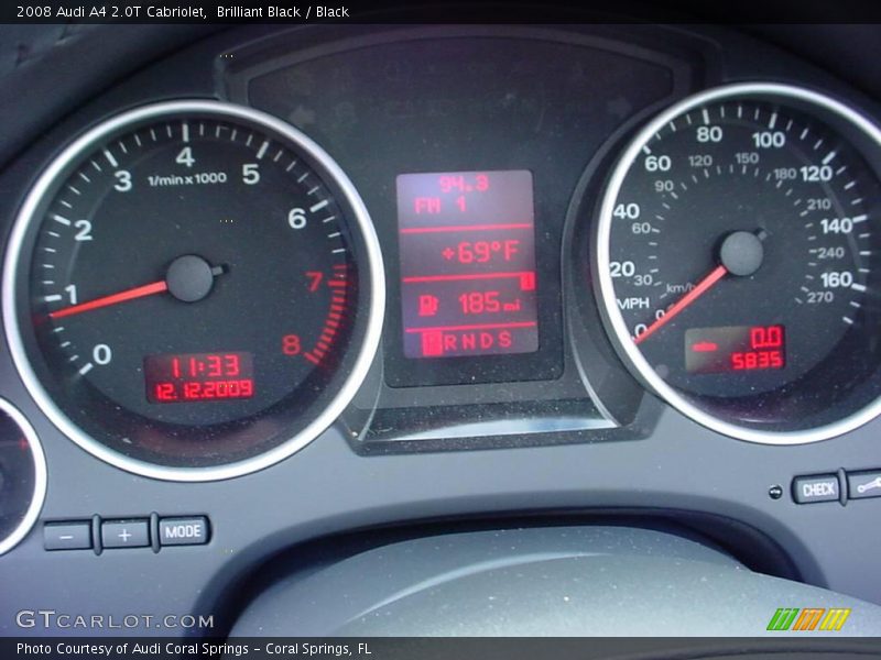 Brilliant Black / Black 2008 Audi A4 2.0T Cabriolet